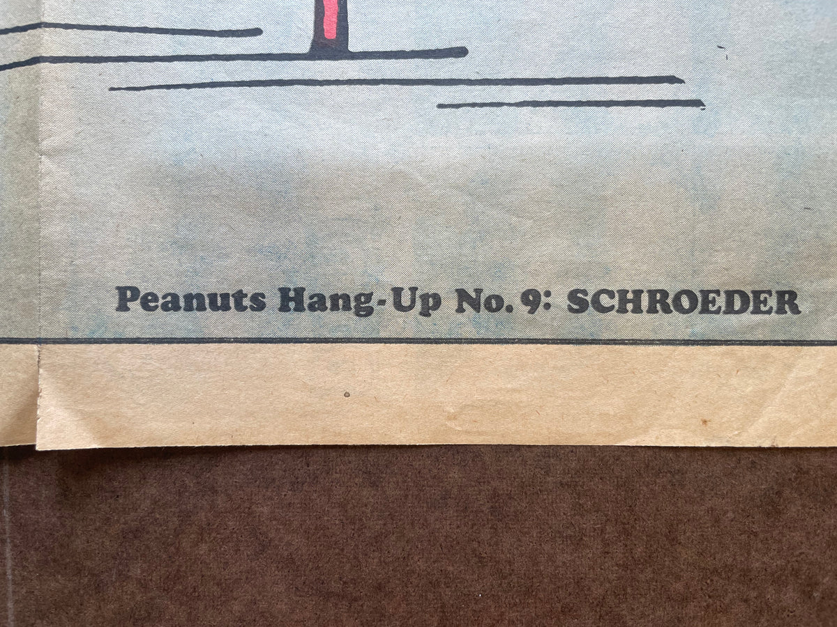 Peanuts Schroeder Hang-Up Vintage Comics Poster 1968 | Happiest Kid Finds - HAPPIEST KID FINDS - Museum-quality antique and vintage posters, original art, preservation and restoration