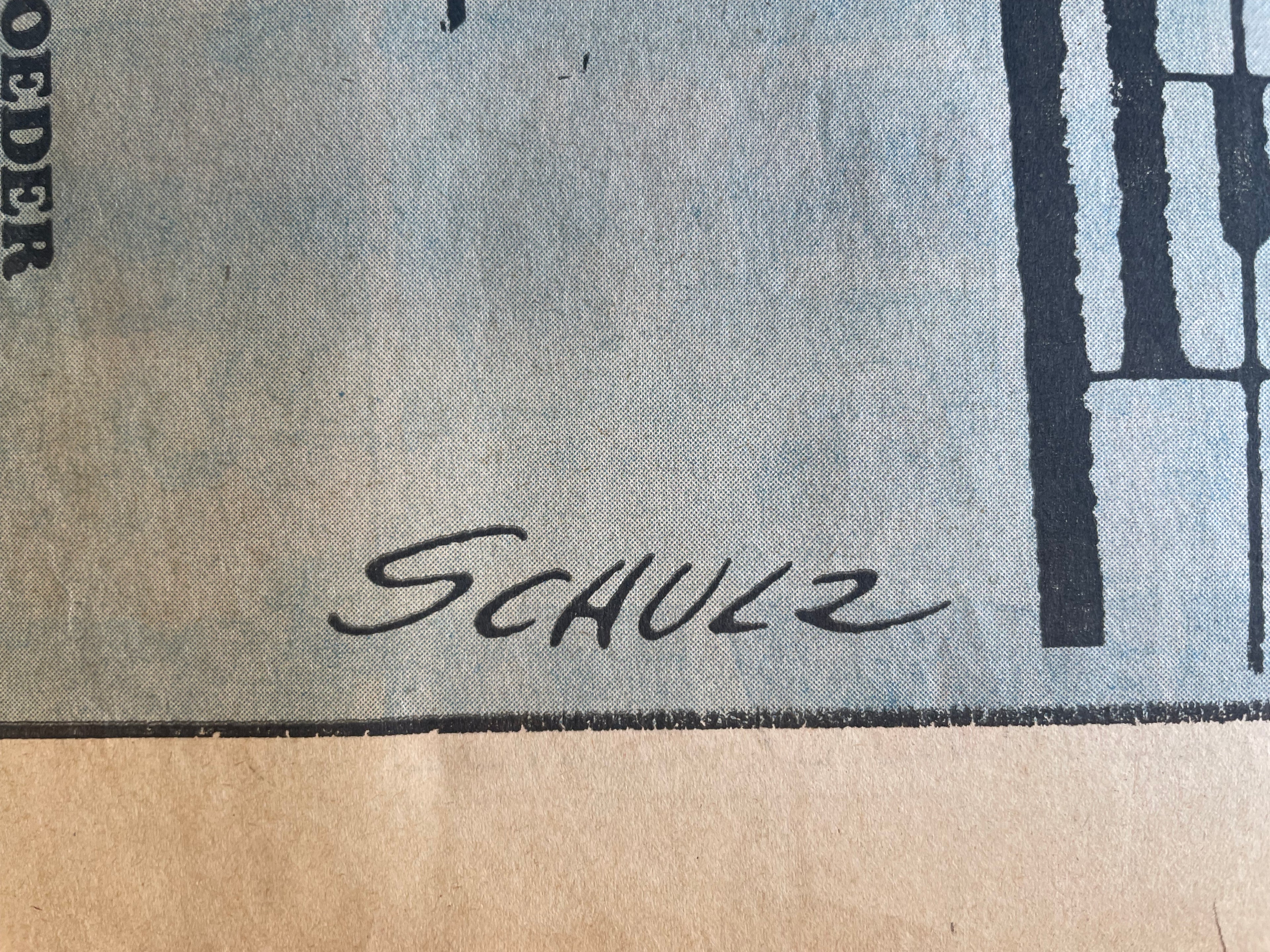 vintage and rare, Peanuts Hang-Up No.9,: Schroeder, comics poster, 1968
