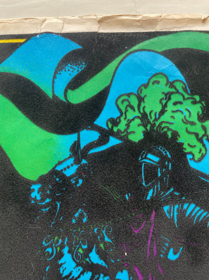 vintage flocked black light, Ghost Rider, small format  poster, 1977 - HAPPIEST KID FINDS - Museum-quality antique and vintage posters, original art, preservation and restoration