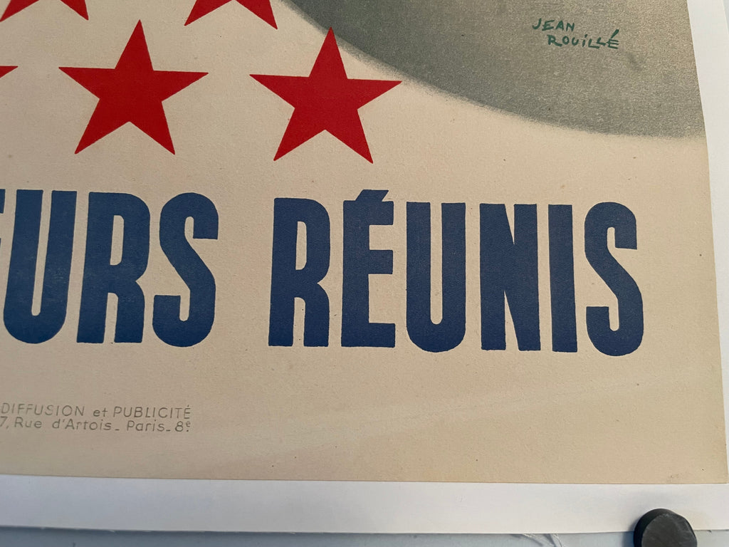 A Travers le Monde- Chargeurs Reunis vintage travel poster byJean Rouille, 1950s Happiest Kid Finds