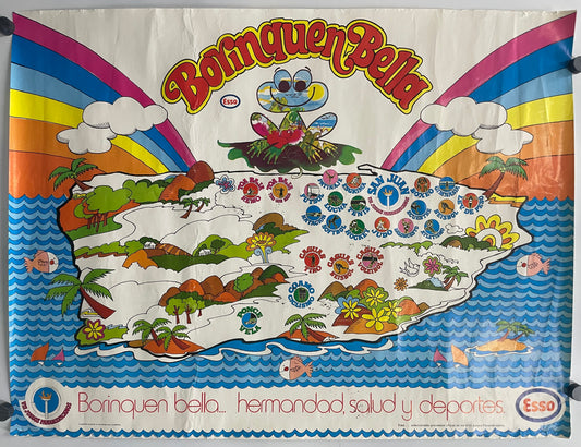Vintage Borinquen Bella - Esso - Vlll Juegos Panamericanos sports poster 1979 | Happiest Kid Finds