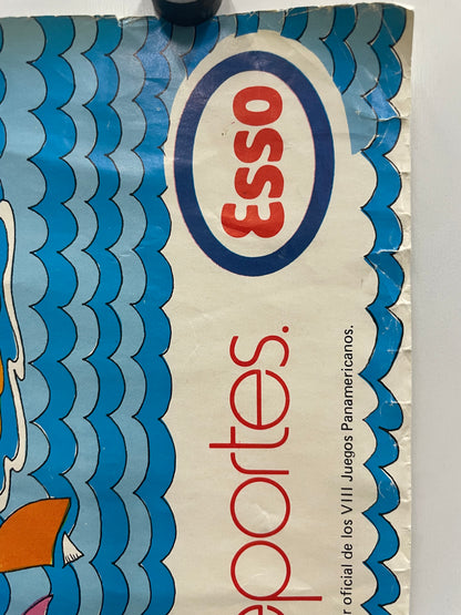 Vintage Borinquen Bella - Esso - Vlll Juegos Panamericanos sports poster 1979 | Happiest Kid Finds