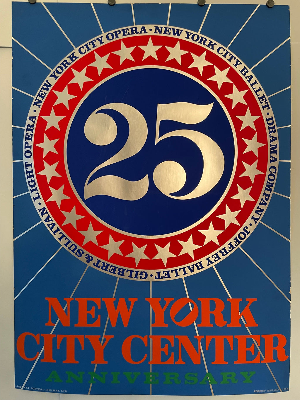 NYC Center 25th Anniversary Robert Indiana Silk Screen Poster 1968 | Happiest Kid Finds Happiest Kid Finds