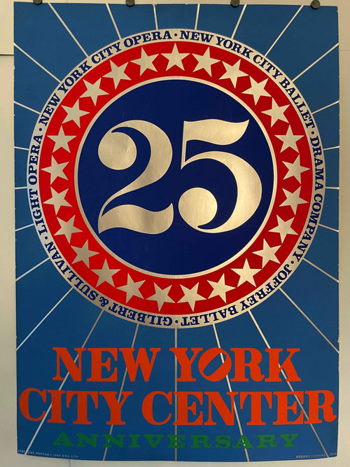 NYC Center 25th Anniversary Robert Indiana Silk Screen Poster 1968 | Happiest Kid Finds