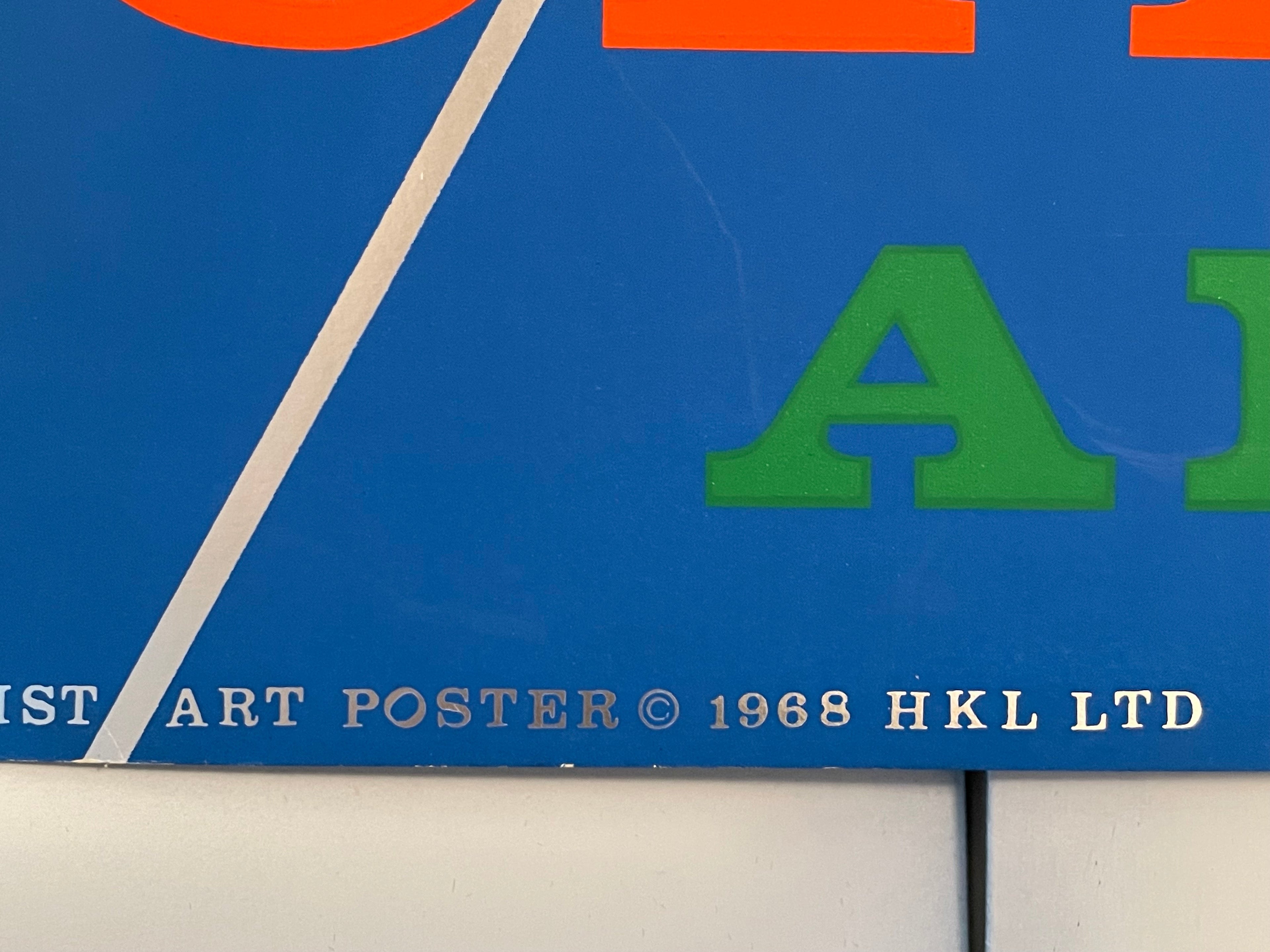 NYC Center 25th Anniversary Robert Indiana Silk Screen Poster 1968 | Happiest Kid Finds Happiest Kid Finds
