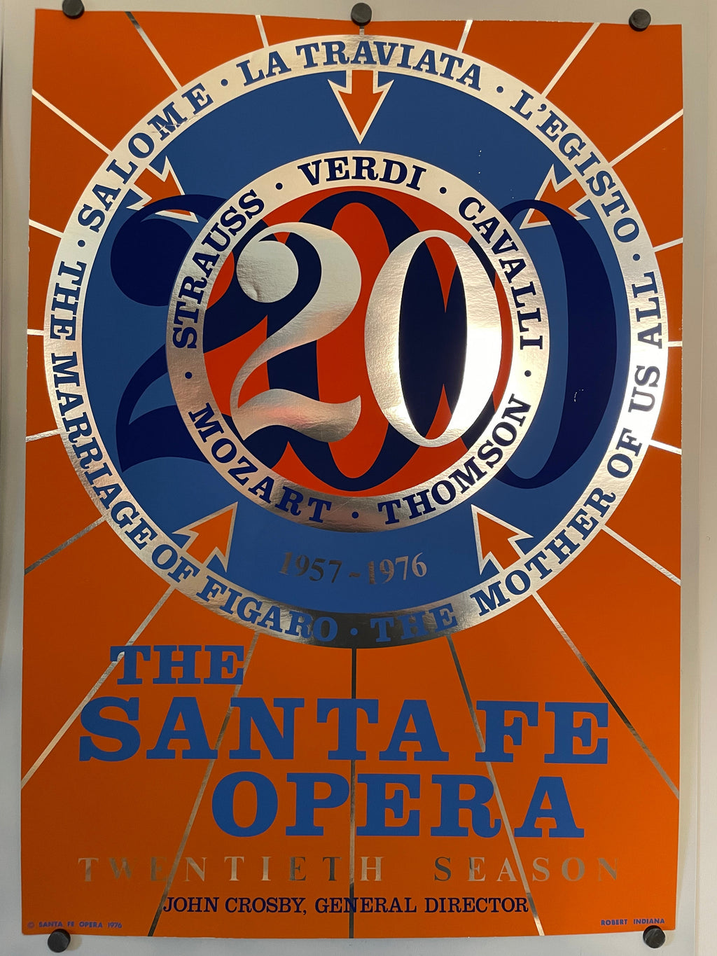 Santa Fe Opera Twentieth Season Robert Indiana Silk Screen Poster 1975 | Happiest Kid Finds Happiest Kid Finds
