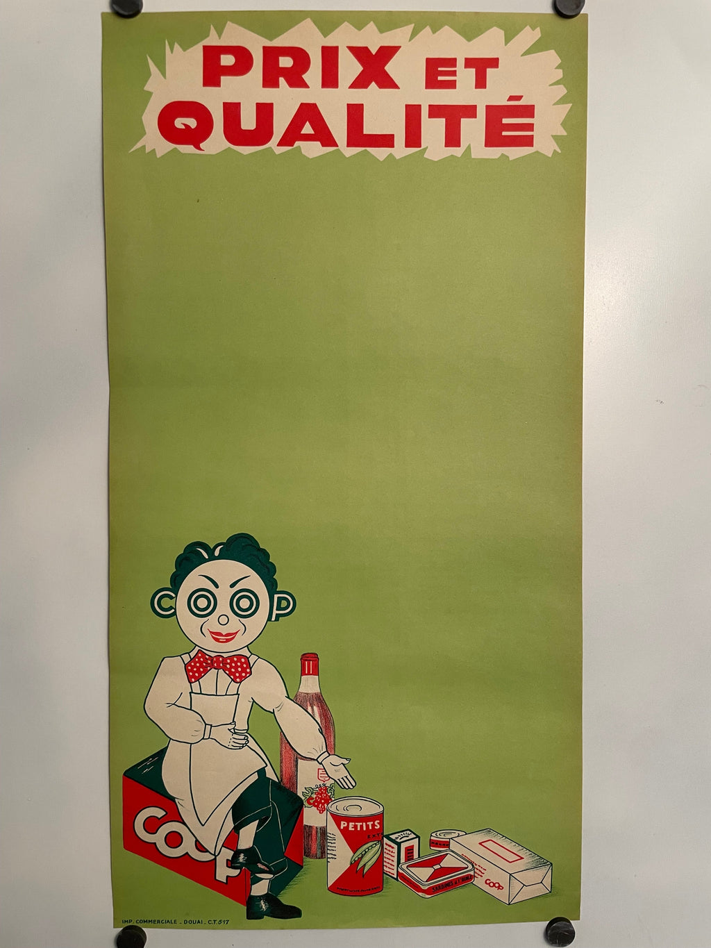 Prix et Qualite - COOP Supermarket, vintage advertising poster, c.1920 Happiest Kid Finds