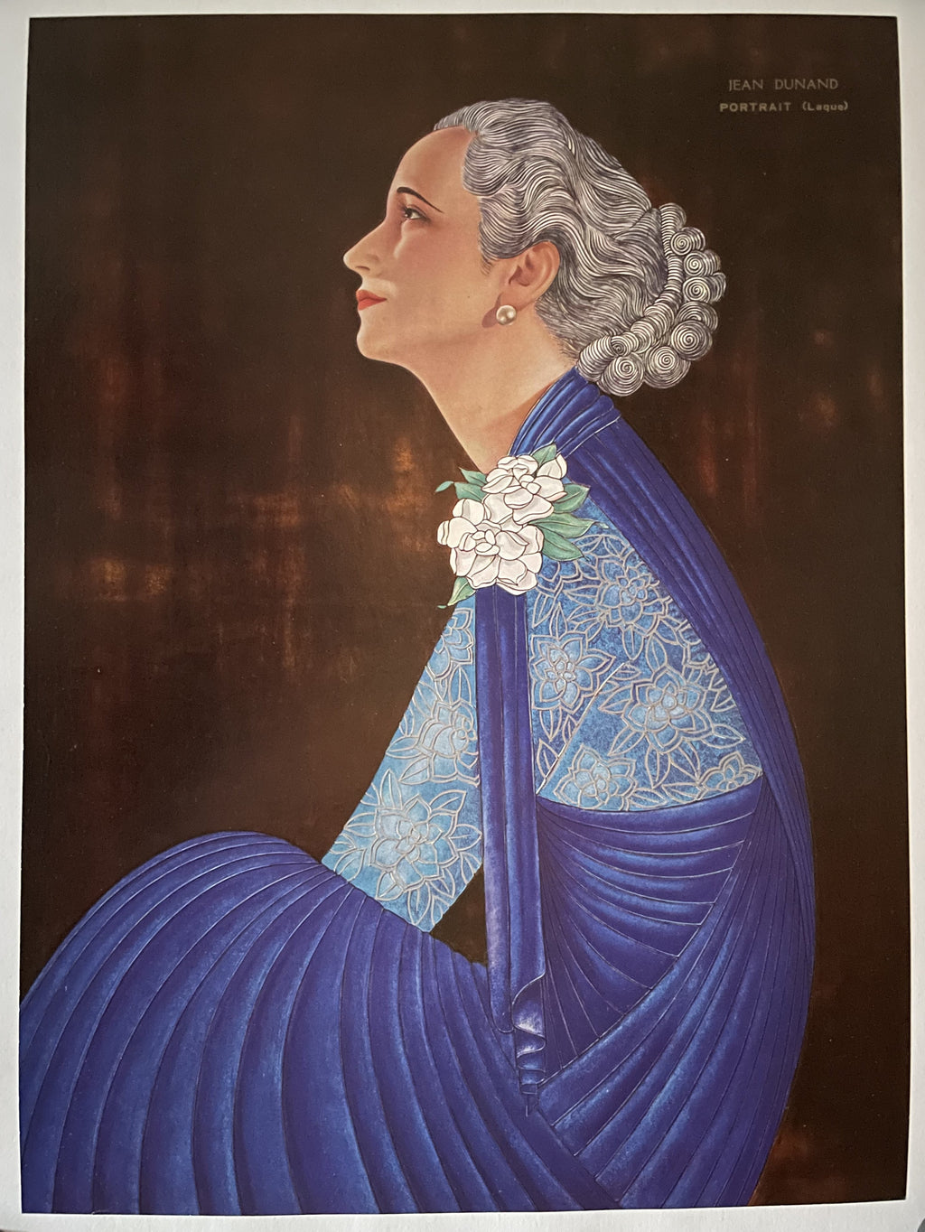 Jean Dunand, Portrait (Laque), vintage fashion poster, 1934 Happiest Kid Finds