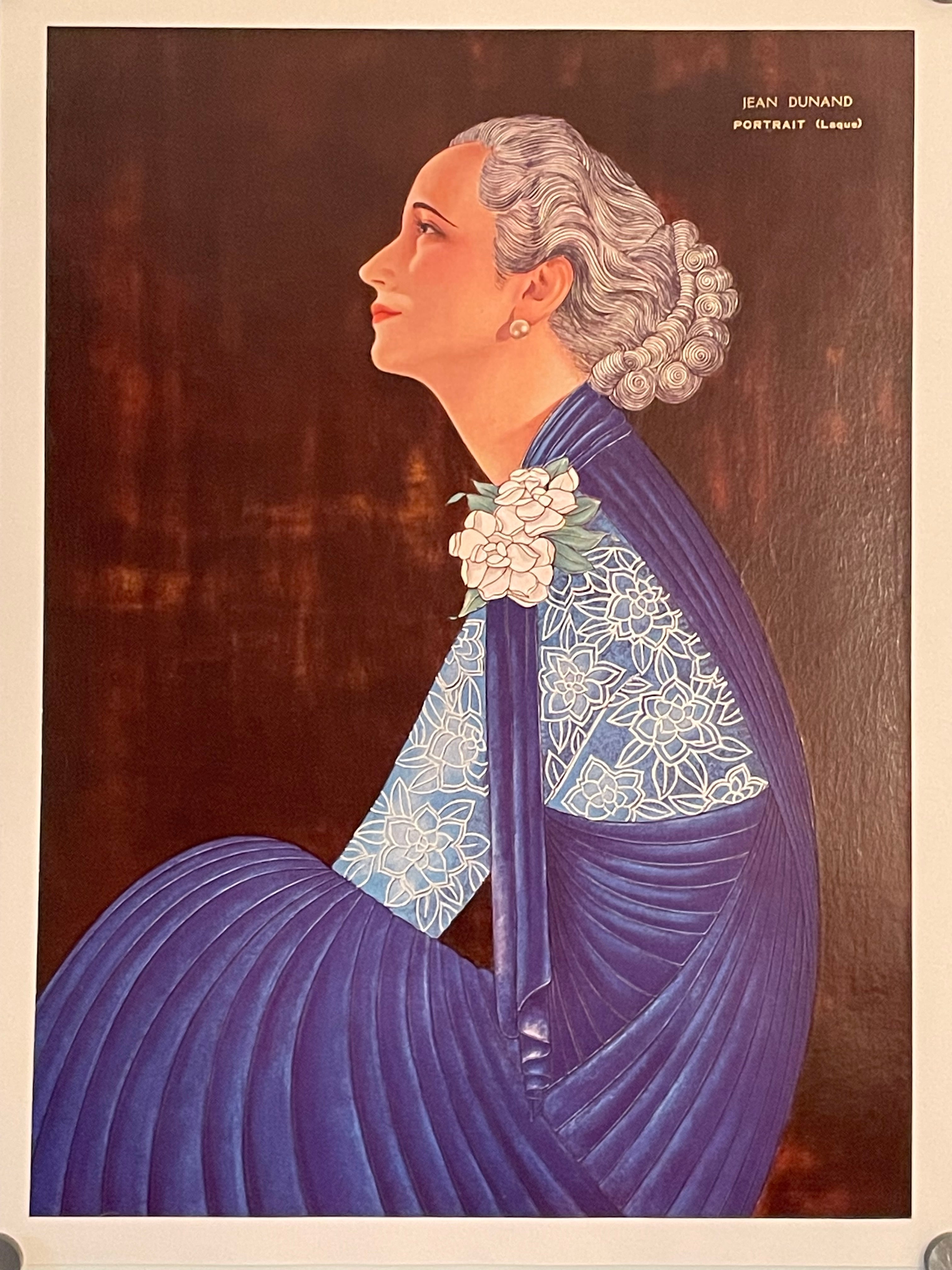 Jean Dunand, Portrait (Laque), vintage fashion poster, 1934 Happiest Kid Finds