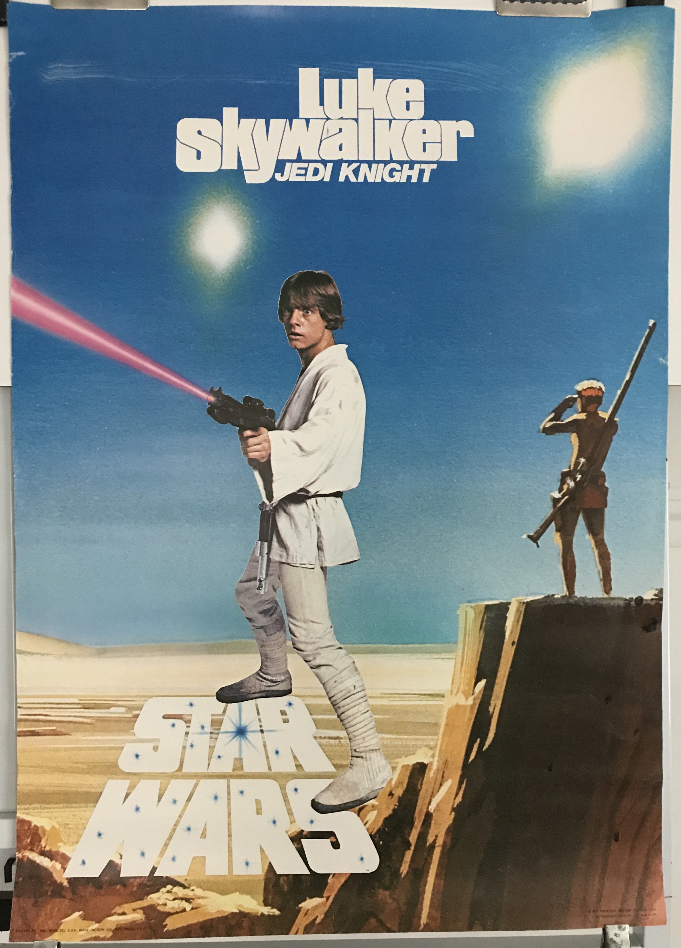 Star Wars - Luke Skywalker - Jedi Knight, vintage poster, 1977 - HAPPIEST KID FINDS - Museum-quality antique and vintage posters, original art, preservation and restoration