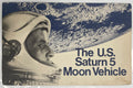 Vintage-style advertisement for U.S. Saturn 5 Moon Vehicle with astronaut helmet and lunar surface background.