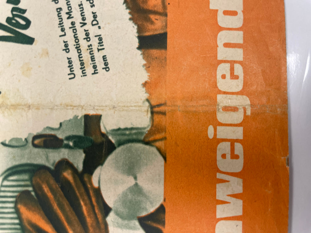 Vintage International film Der Schweigende Stern promotional flyer 1960 | Happiest Kid Finds