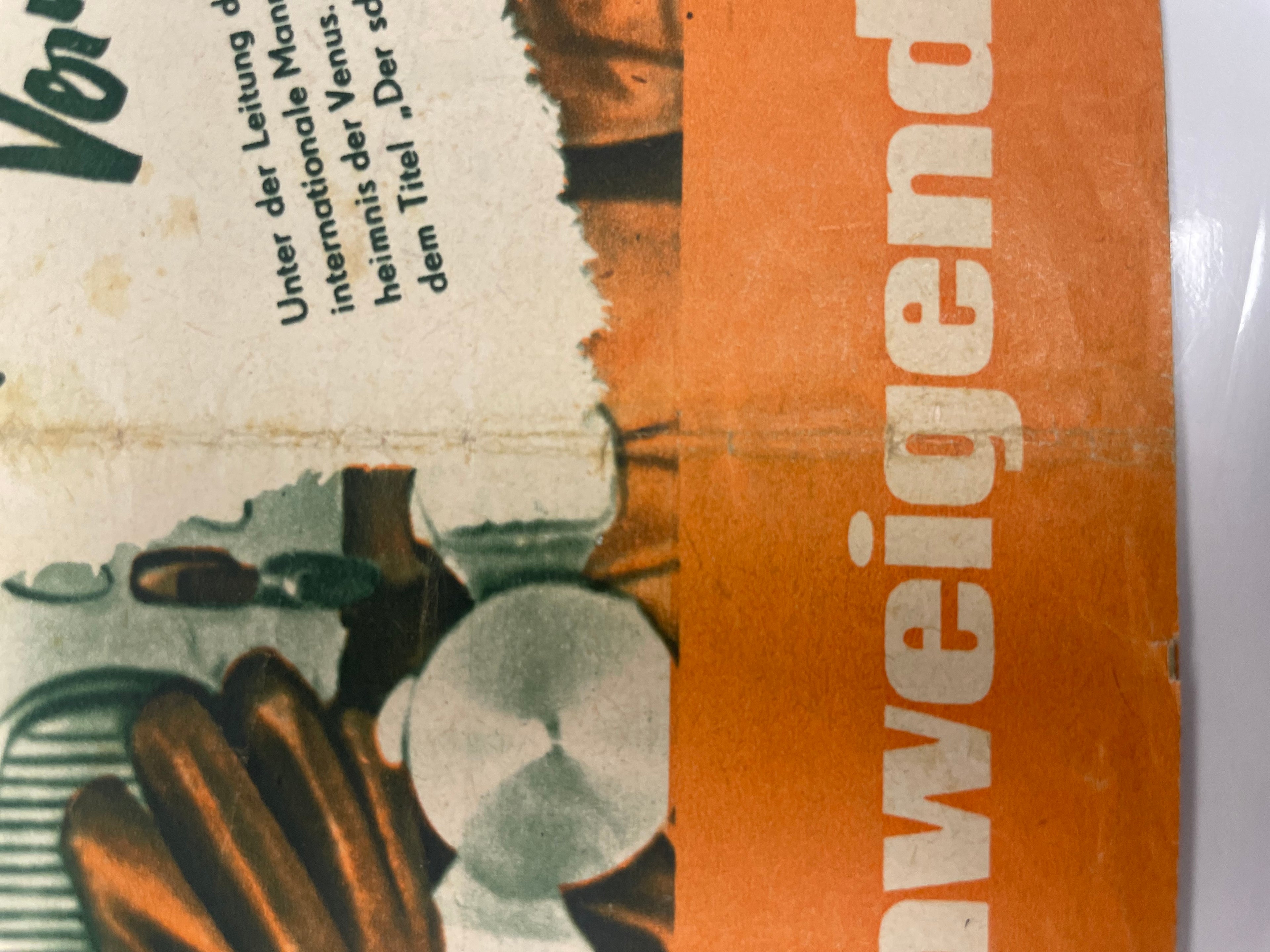 Vintage International film Der Schweigende Stern promotional flyer 1960 | Happiest Kid Finds