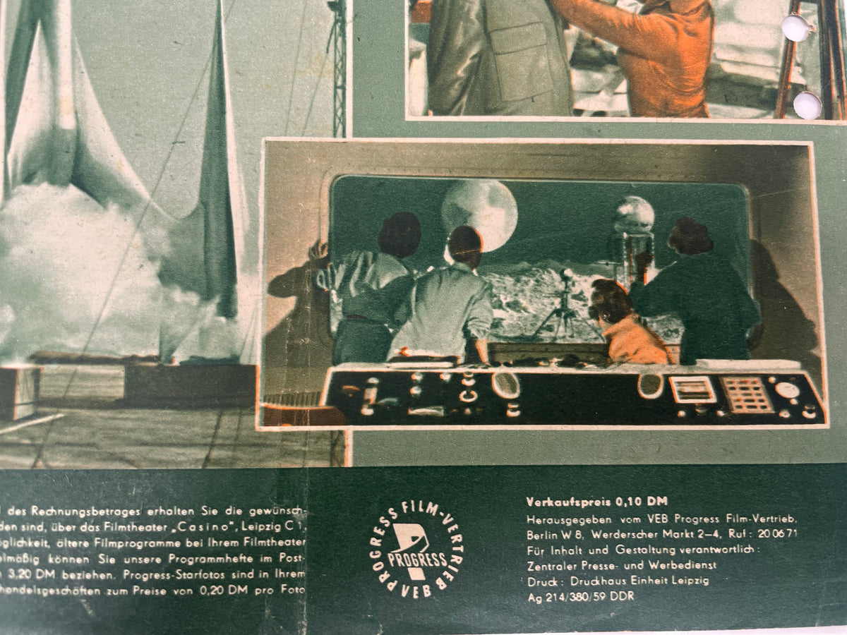 Art Restoration Vintage Poster Art Gallery Find: 1960 ‘Der Schweigende Stern’ Film Flyer (The Silent Star)