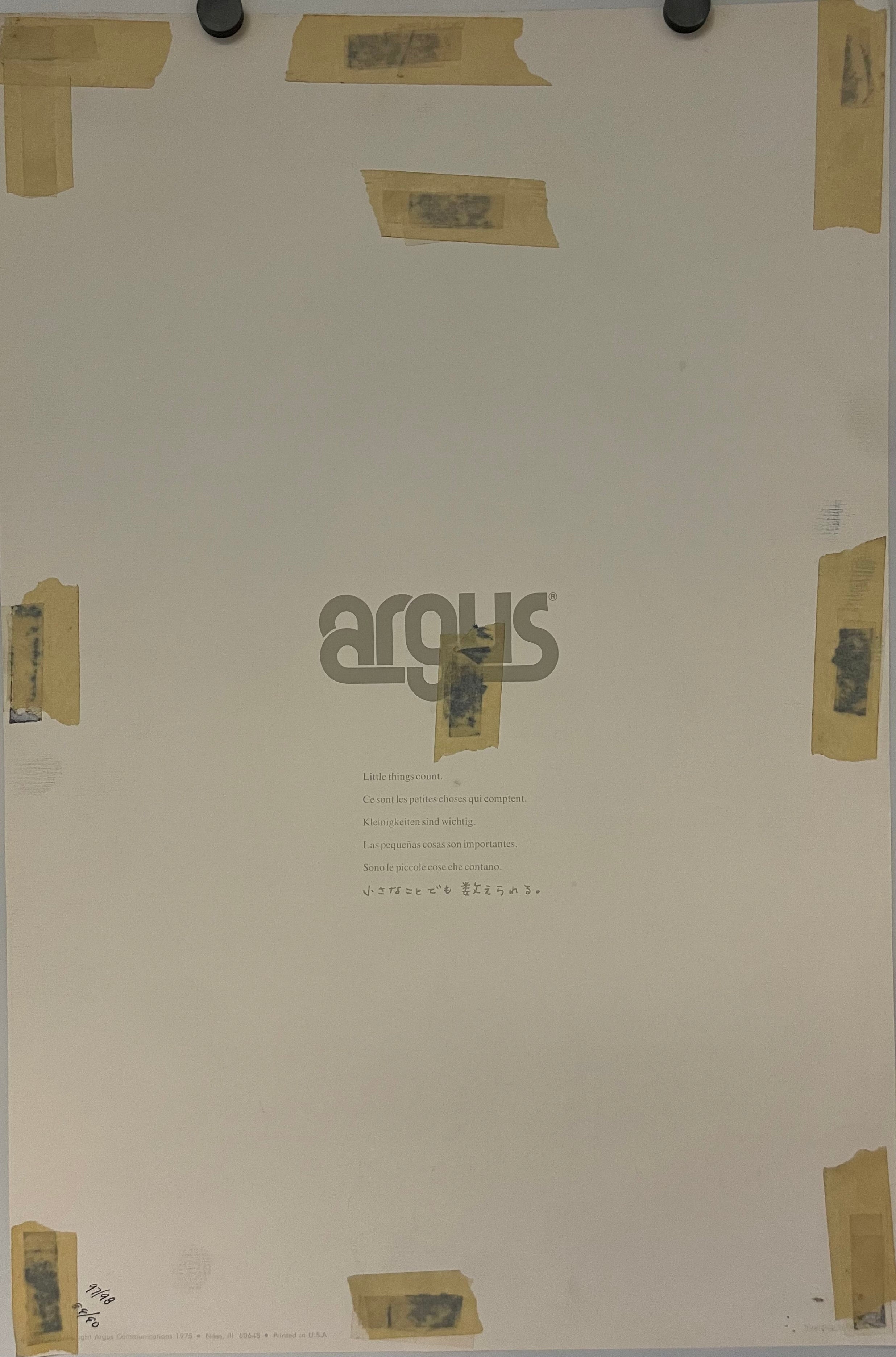 Little Things Count, Argus Communications Poster, 1975 Happiest Kid Finds
