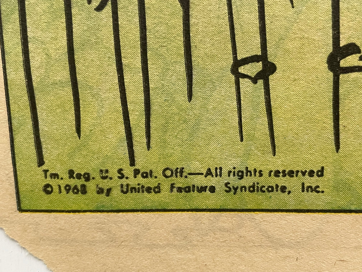 1968 Peanuts Charlie Brown Hang-Up Poster – art restoration vintage poster art gallery find