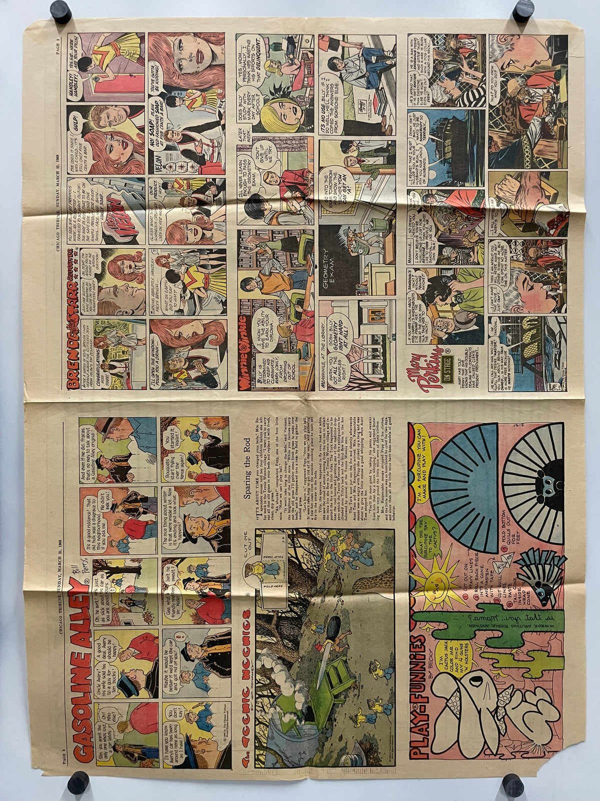 1968 Peanuts Charlie Brown Hang-Up Poster – art restoration vintage poster art gallery find