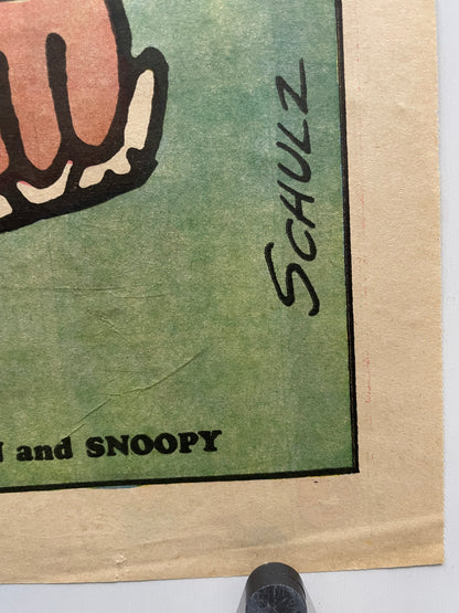 1968 Peanuts Hang-Up Poster: Charlie Brown & Snoopy – art restoration vintage poster art gallery collectible