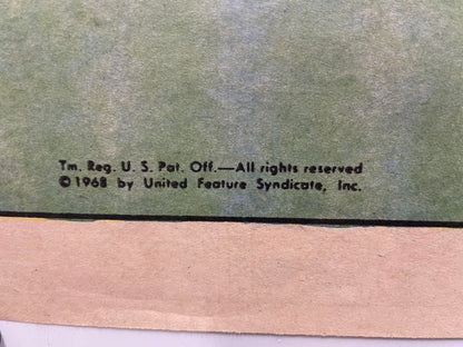1968 Peanuts Hang-Up Poster: Charlie Brown & Snoopy – art restoration vintage poster art gallery collectible