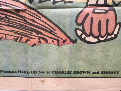 1968 Peanuts Hang-Up Poster: Charlie Brown & Snoopy – art restoration vintage poster art gallery collectible