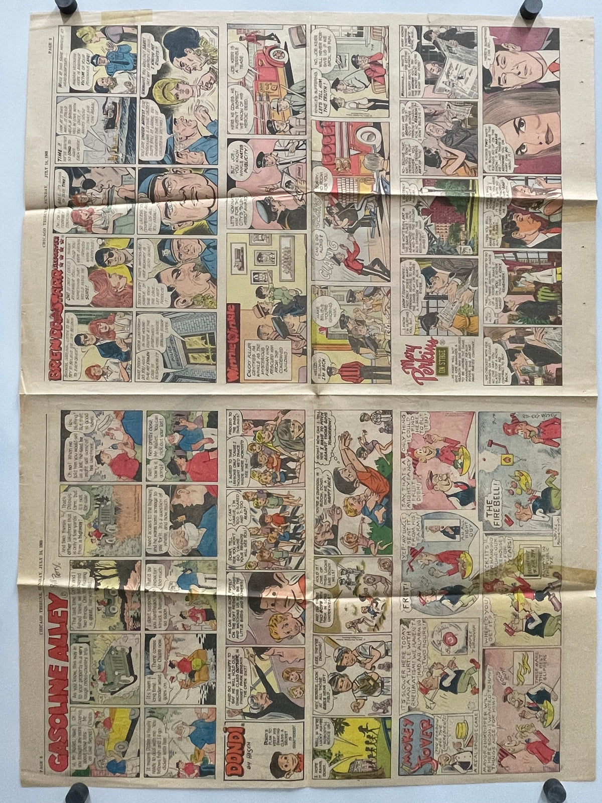 1968 Peanuts Hang-Up Poster: Charlie Brown & Snoopy – art restoration vintage poster art gallery collectible