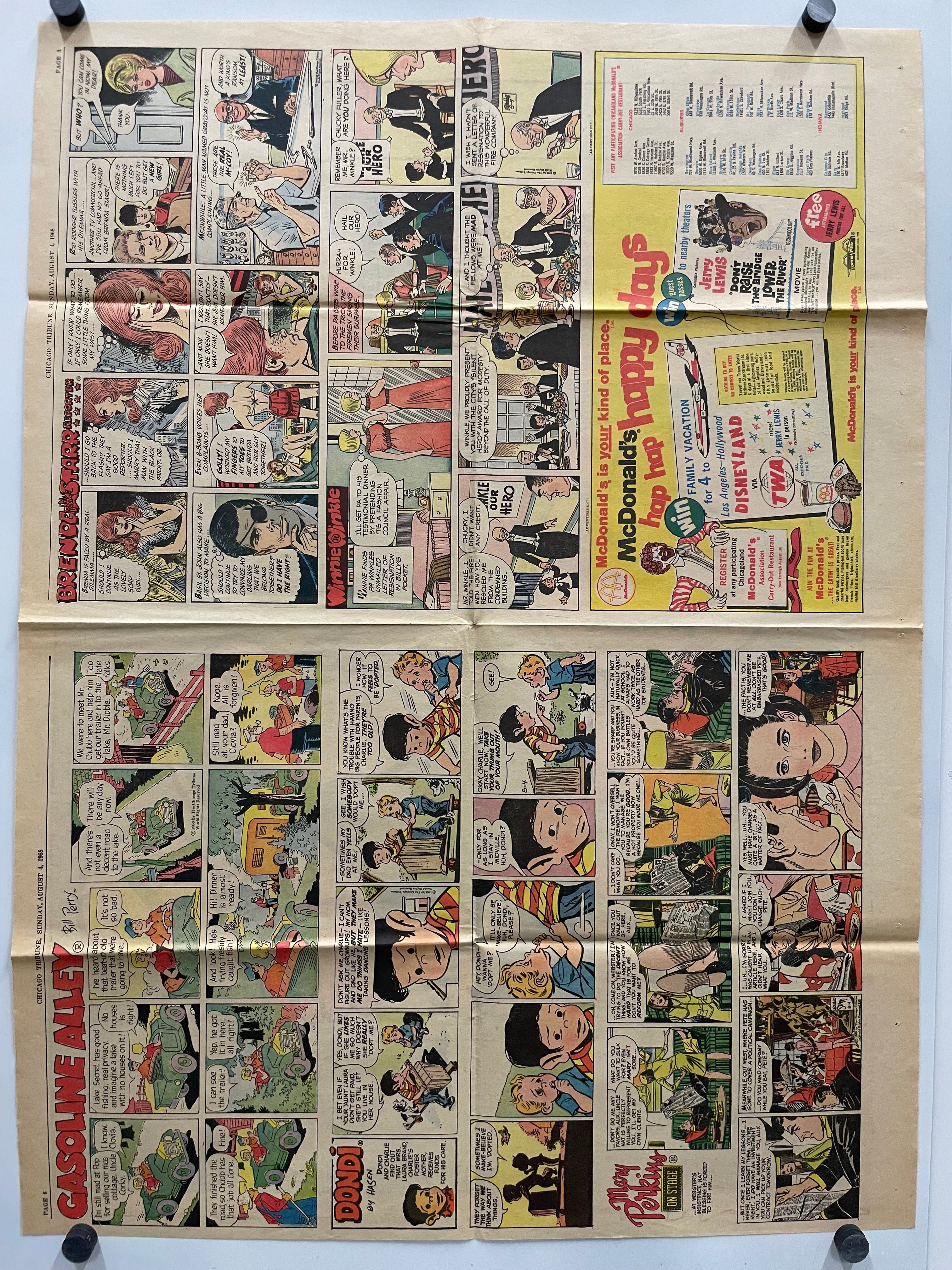 Peanuts Snoopy & Charlie Brown Hang-Up Vintage Comics Poster 1968 | Happiest Kid Finds