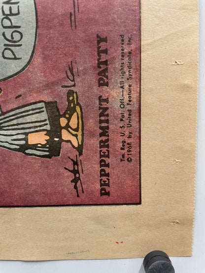 Peanuts The Gang Hang-Up Vintage Comics Poster 1968 | Happiest Kid Finds