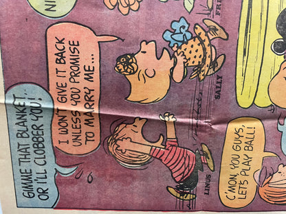 Peanuts The Gang Hang-Up Vintage Comics Poster 1968 | Happiest Kid Finds