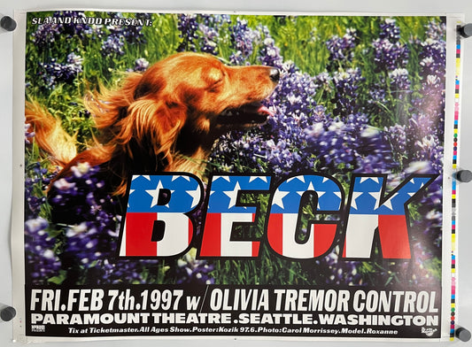 vintage Beck concert poster by Frank Kozik 1997 | Happiest Kid Finds