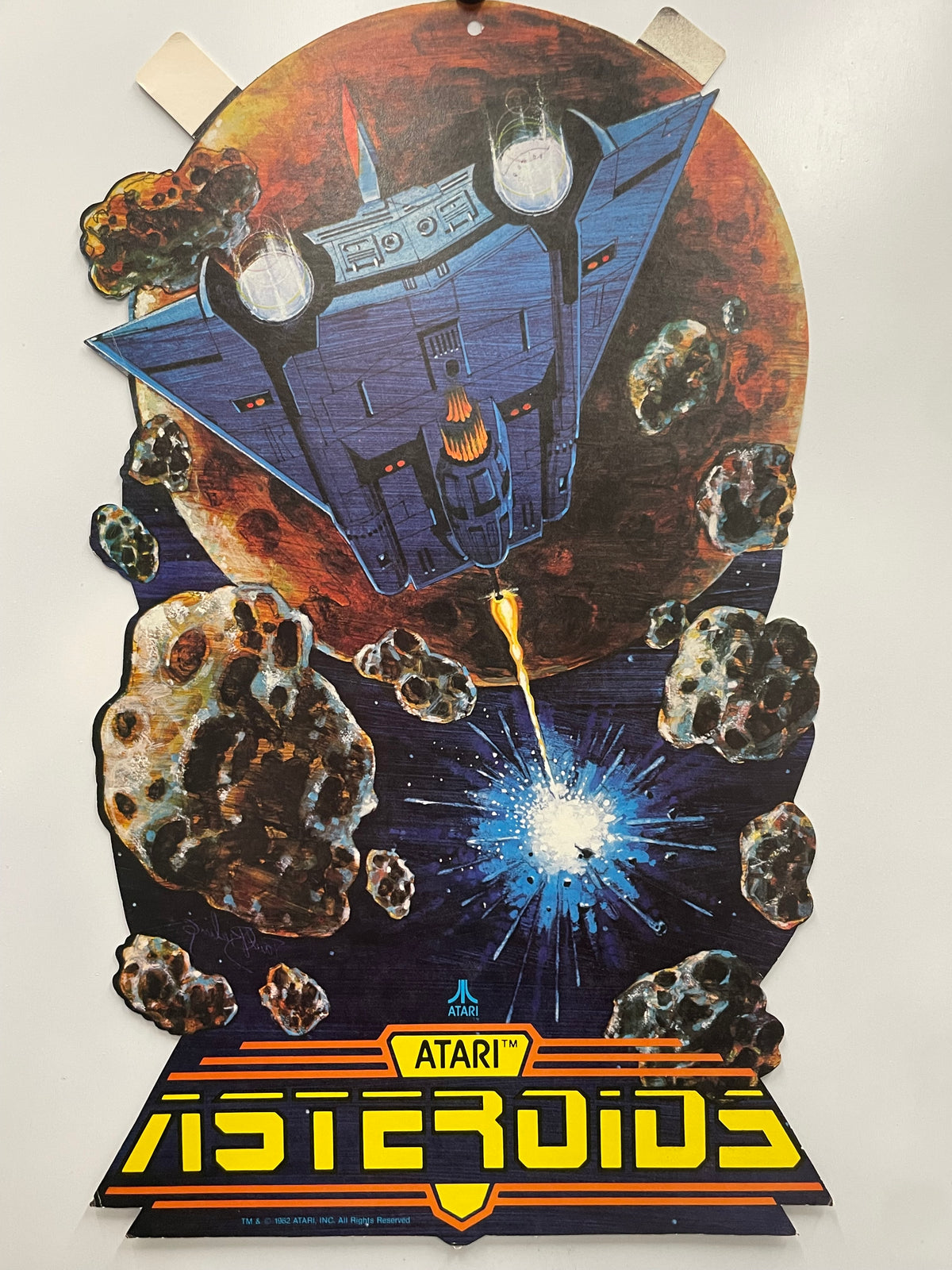 vintage Asteroids - Atari video game die cut promotion 1982 | Happiest Kid Finds