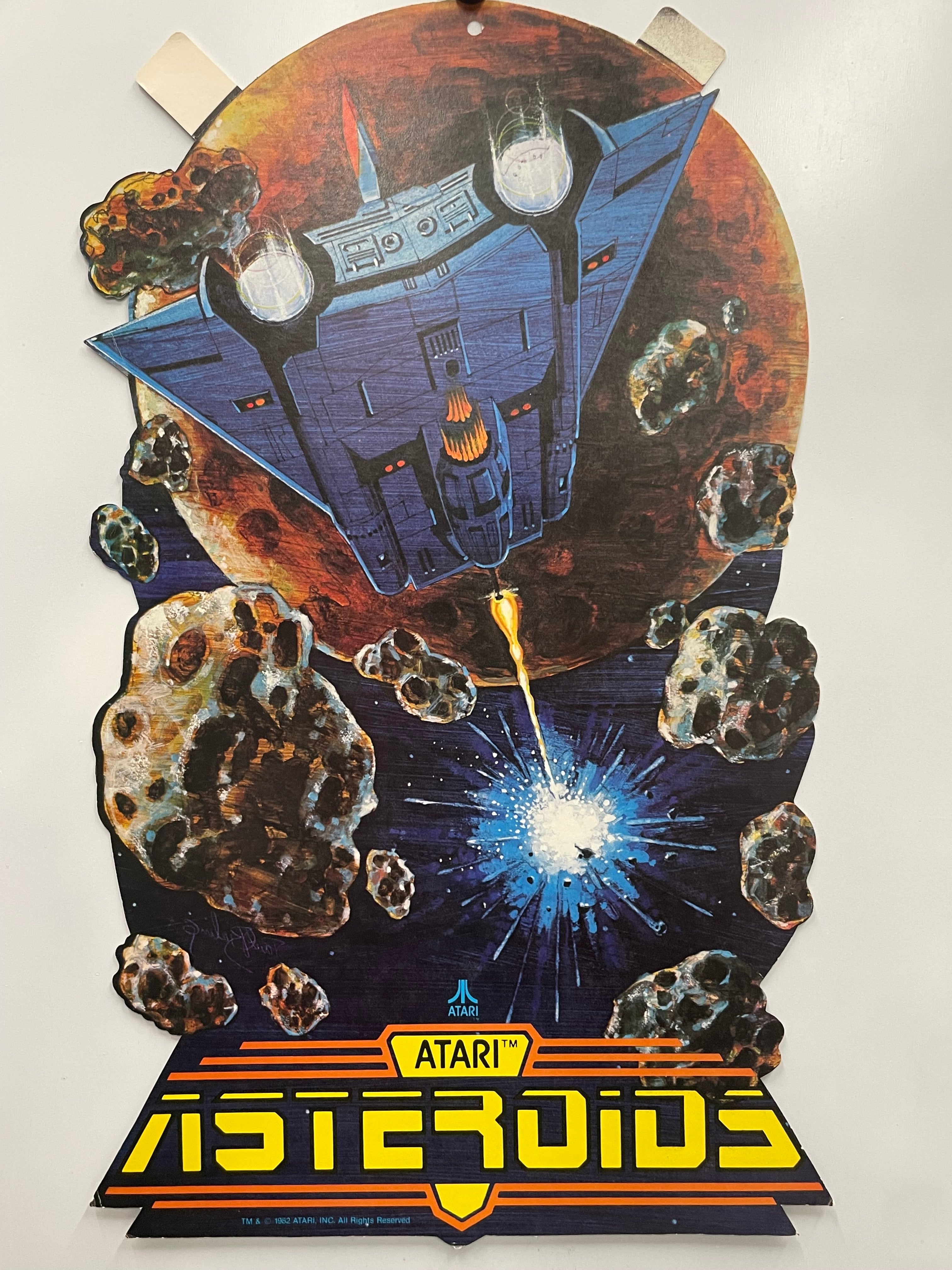 vintage Asteroids - Atari video game die cut promotion 1982 | Happiest Kid Finds