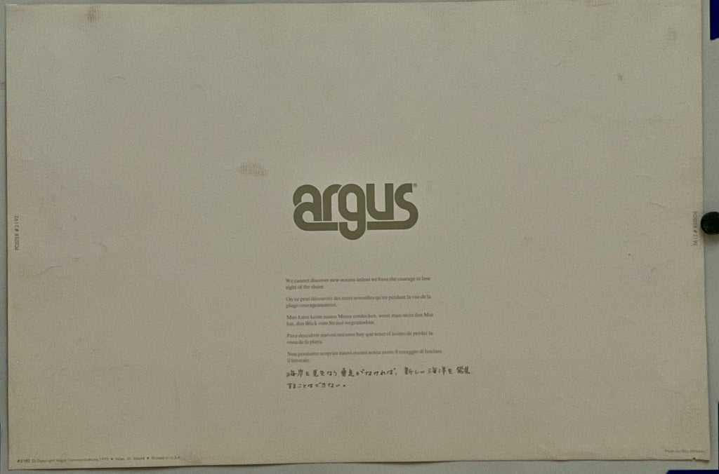 We Cannot Discover New Oceans (#2192), vintage ARGUS poster, 1975 Happiest Kid Finds