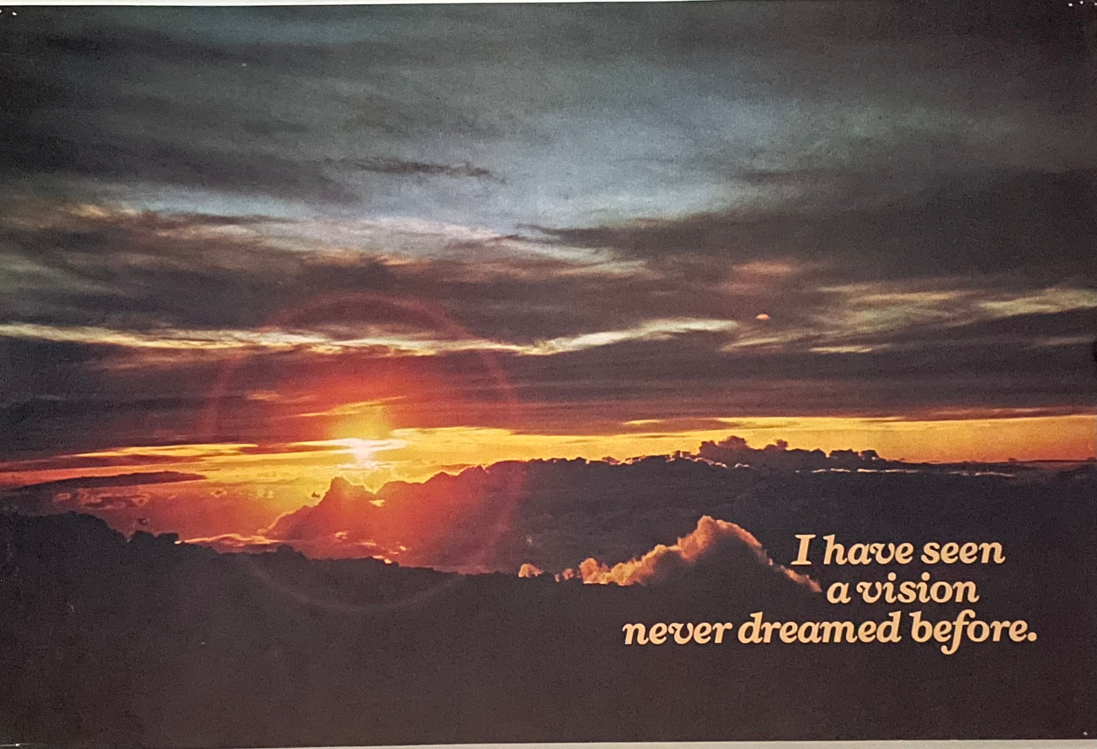 I Have Seen a Vision Never Dreamed Before (#766), vintage ARGUS poster, 1974 Happiest Kid Finds