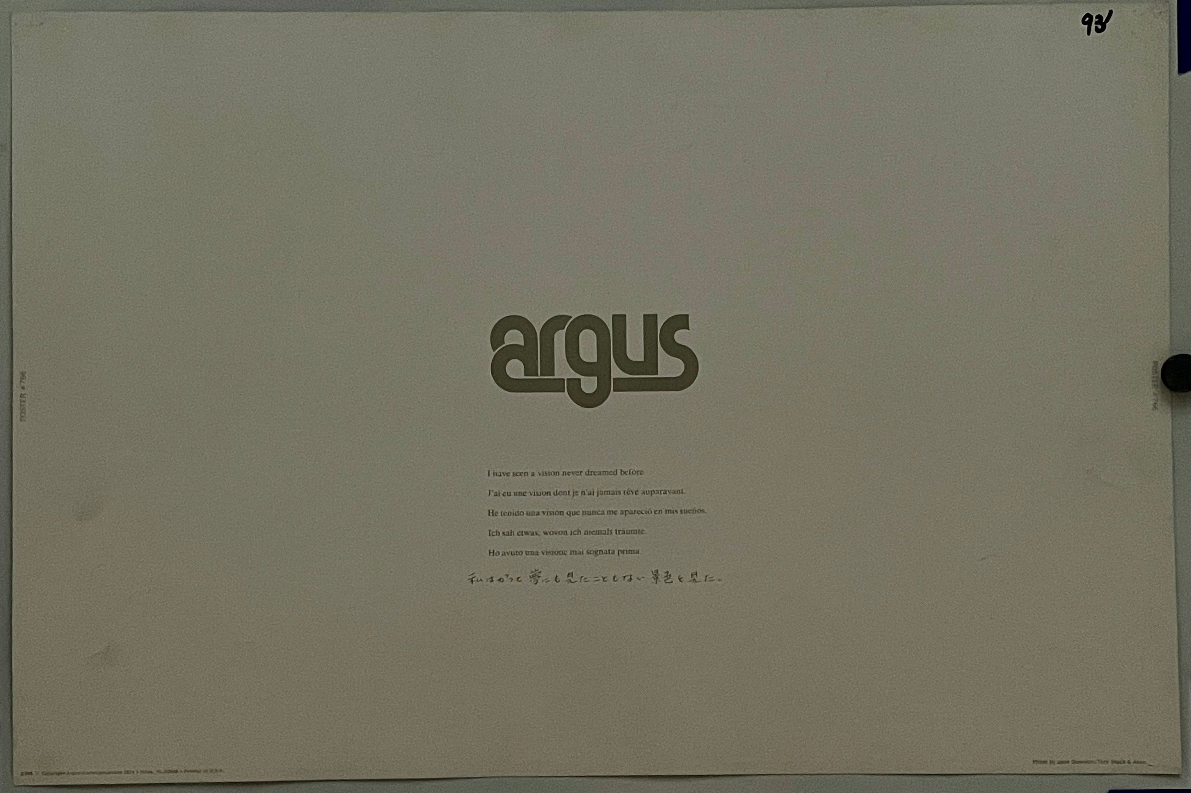 I Have Seen a Vision Never Dreamed Before (#766), vintage ARGUS poster, 1974 Happiest Kid Finds