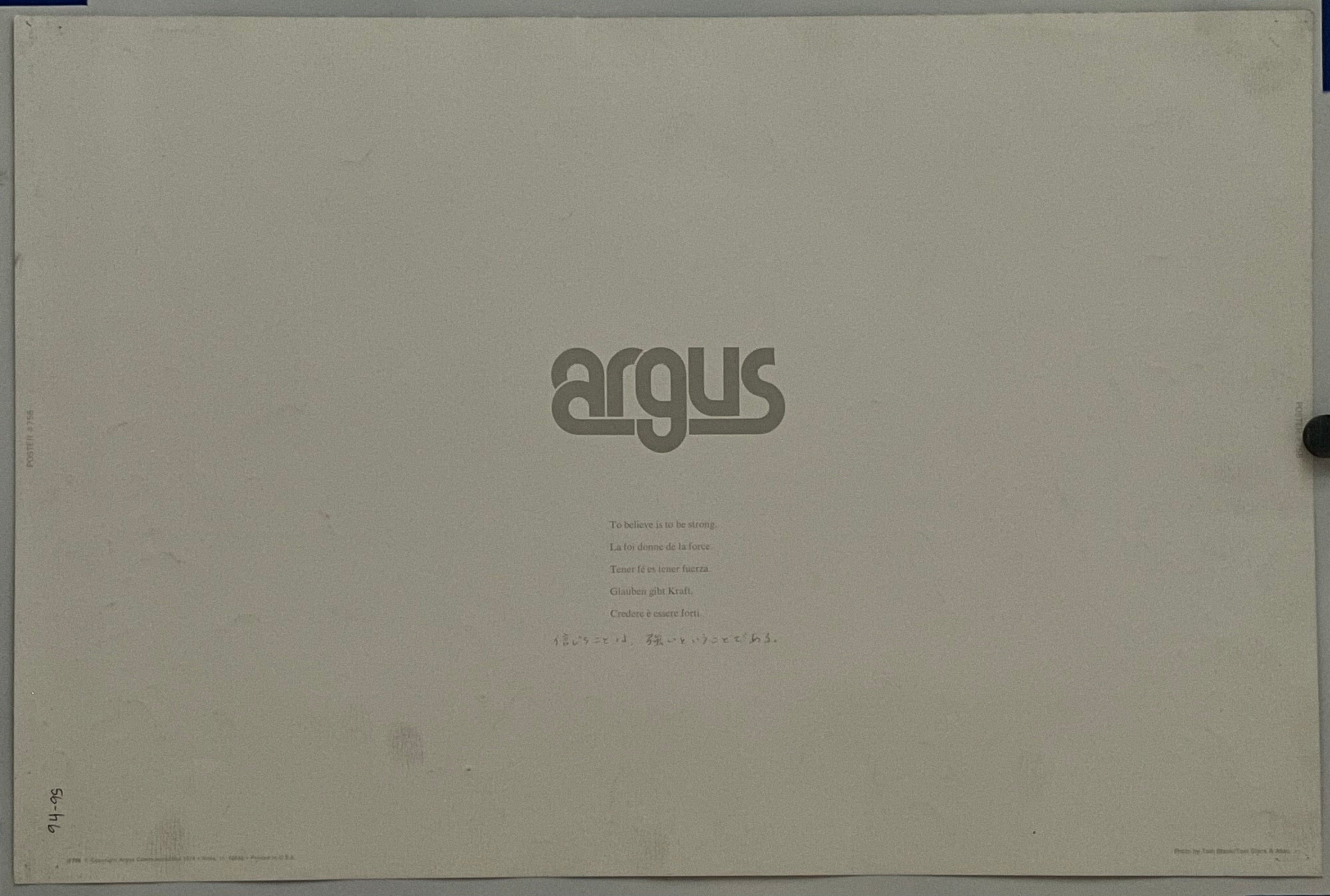 To Believe Is to Be Strong.. (#758), vintage ARGUS Communications poster Happiest Kid Finds