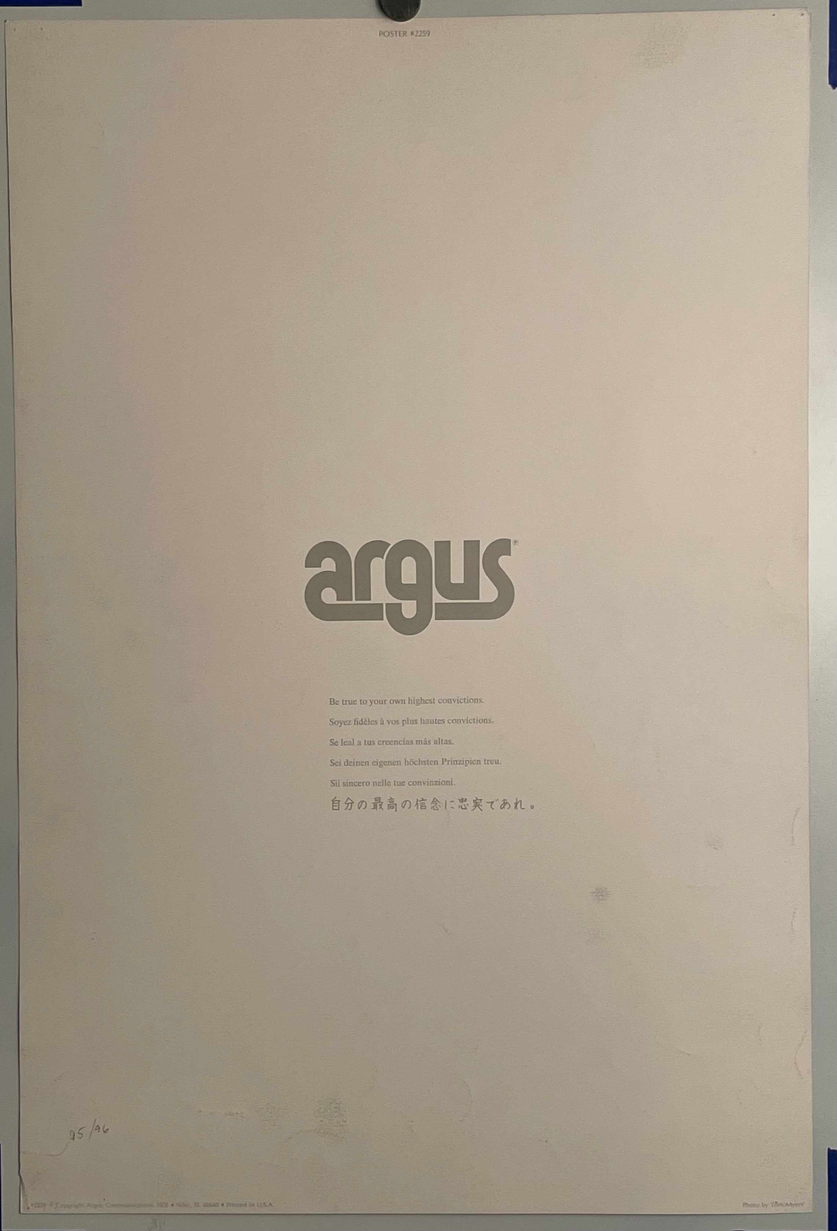 Be True to Your Own Highest Convictions (#2259), vintage ARGUS poster, 1976 Happiest Kid Finds