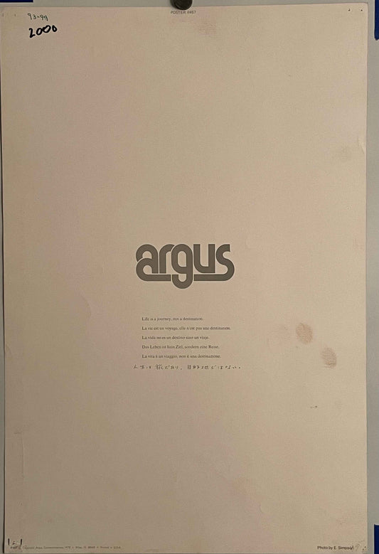 Life is a Journey Not a Destination (#457), vintage ARGUS Communications poster, 1972