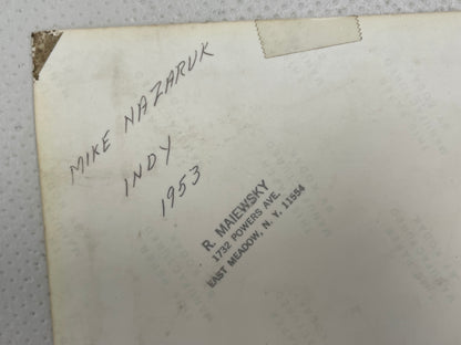 rare vintage and original Mike Nazaruk Indy auto racing photograph 1953 | Happiest Kid Finds