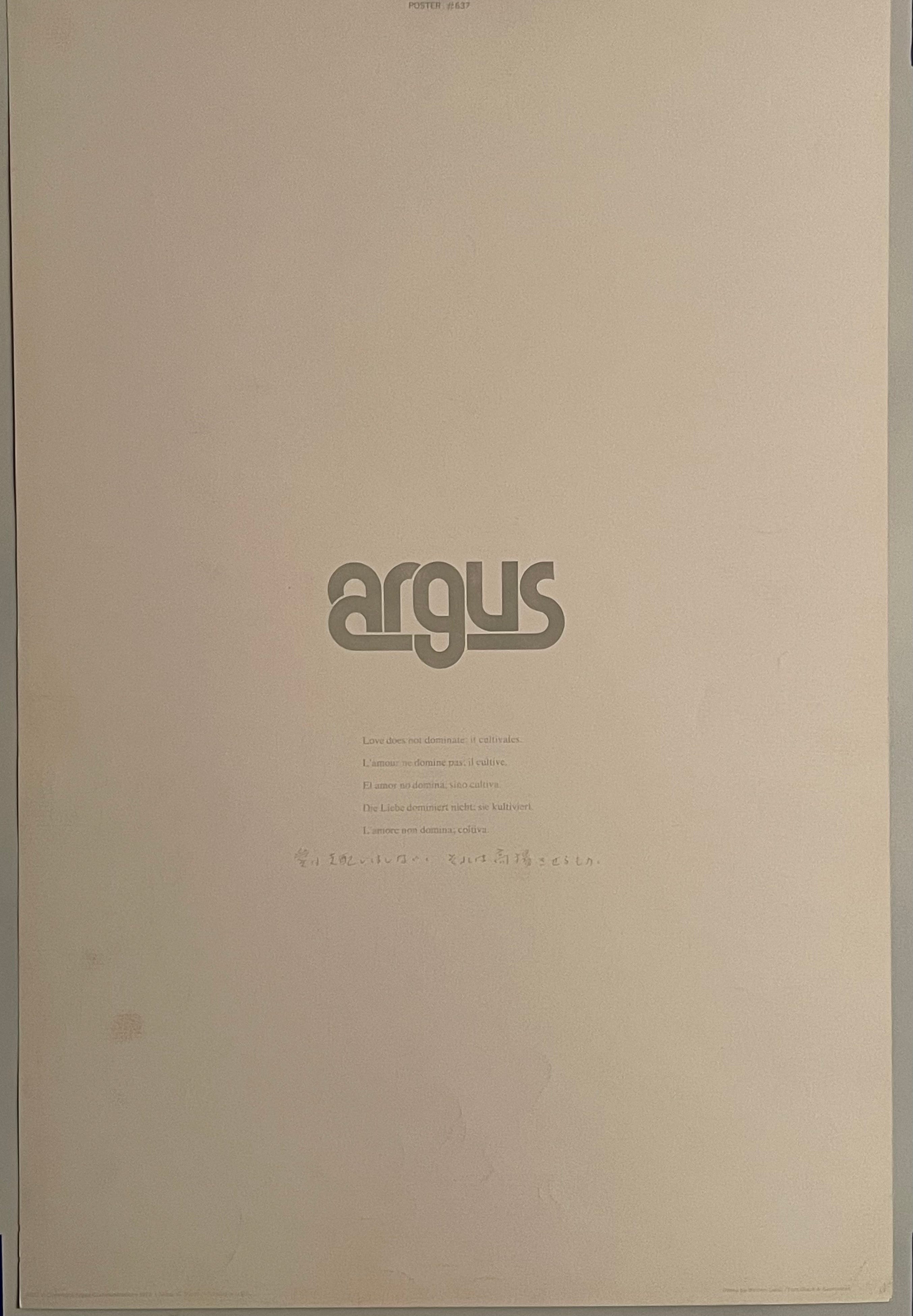 "Love Does Not Dominate; It Cultivates" Vintage Argus Poster | Happiest Kid Finds Happiest Kid Finds