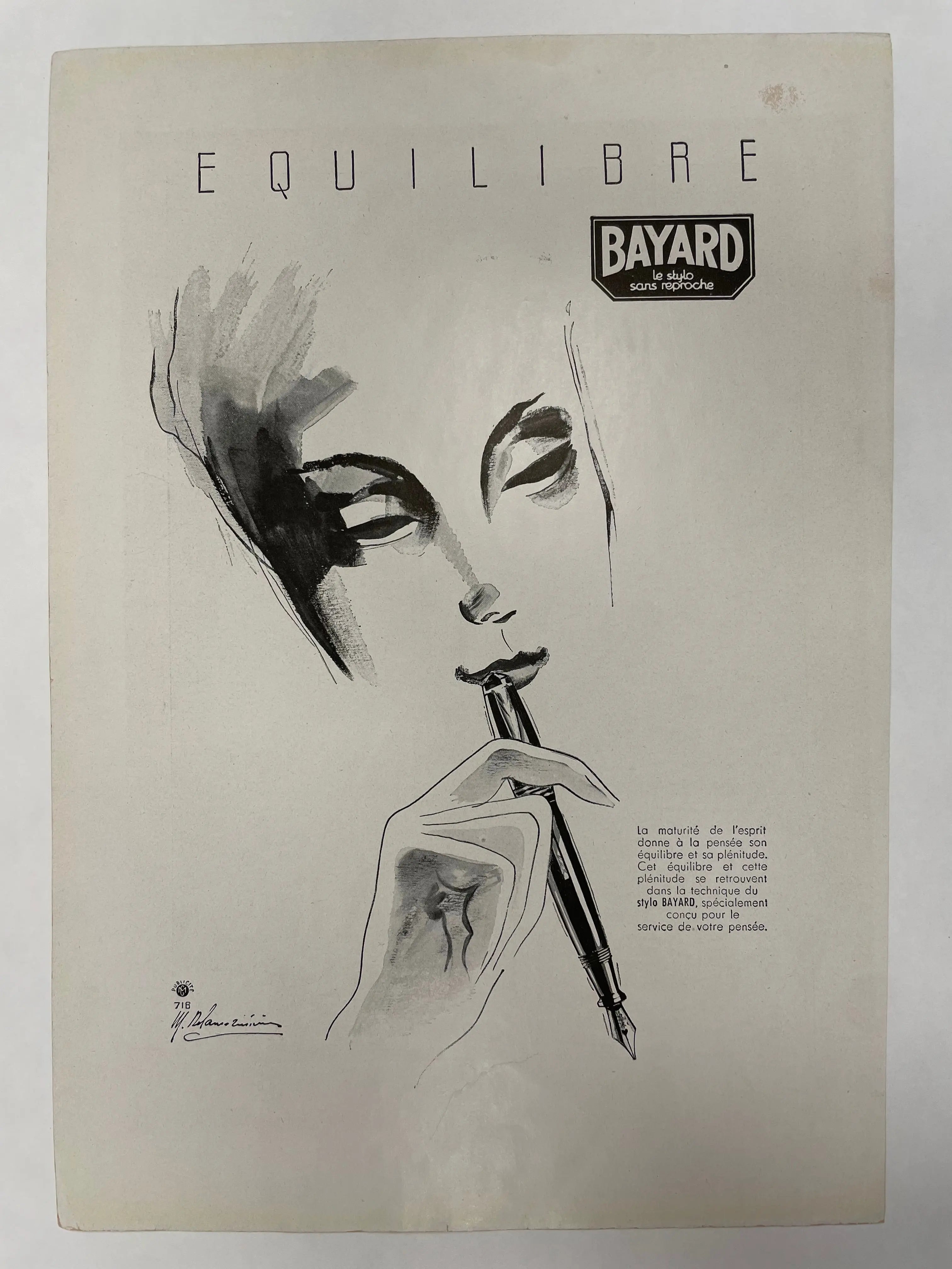 COGNAC ROUYER / Bayard, vintage magazine ad, c,1945 Happiest Kid Finds