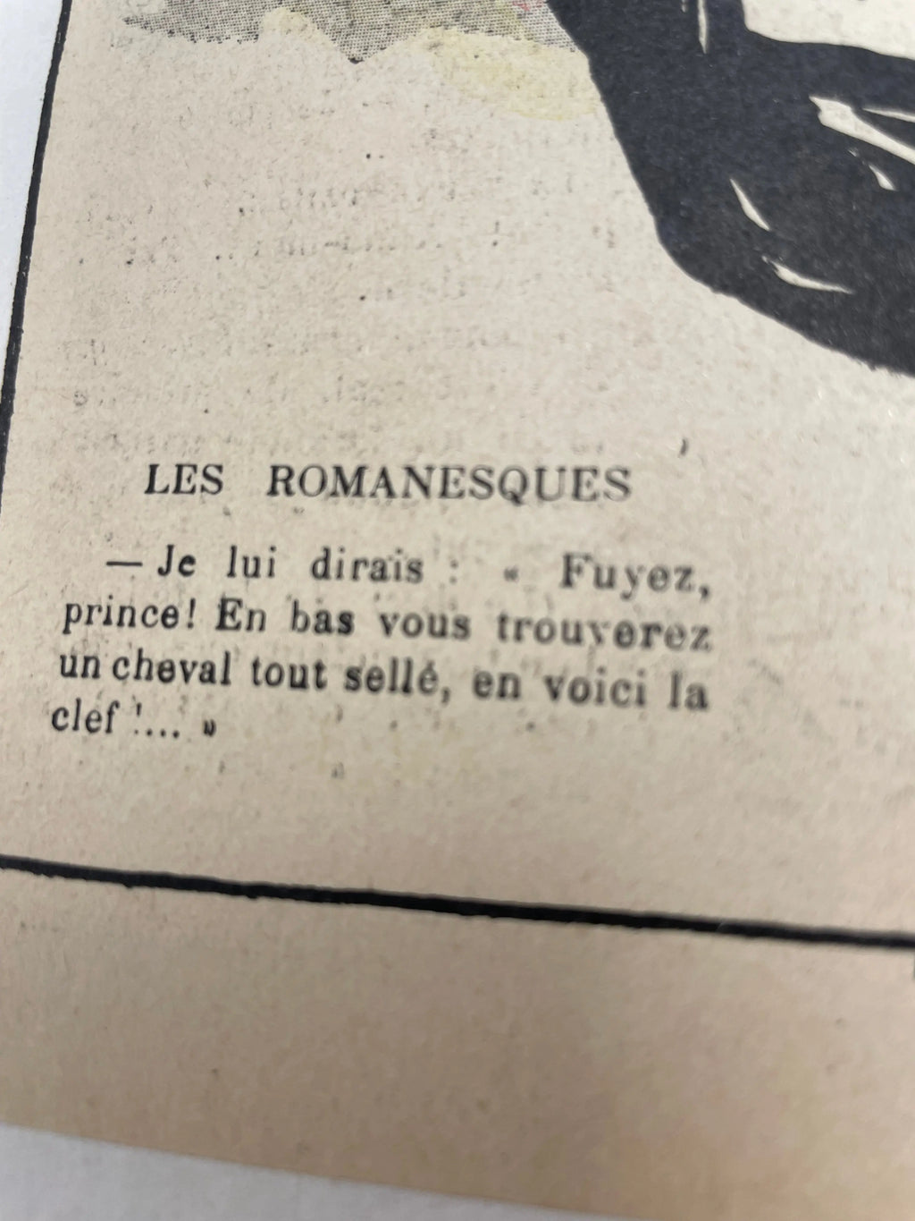 Les Romanesques, antique page from a publication, 1902 Happiest Kid Finds