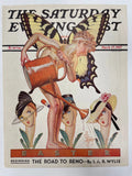 vintage Saturday Evening Post cover by J.C. Leyendecker, 1937 Happiest Kid Finds