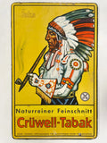 Cruwell-Tabak, antique German window / counter display card with stand, 1930s Happiest Kid Finds