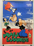 What an absolute fun find for Popeye fans, and collectors of pop culture.&nbsp; Available is the Yugoslavian release of the animation poster titled Popajeve Ludorije&nbsp;translation: "Popeye Follies) showing the trio Popeye, his beloved Olive Oyle, and his nemesis Bluto - all in bright blocks of color.