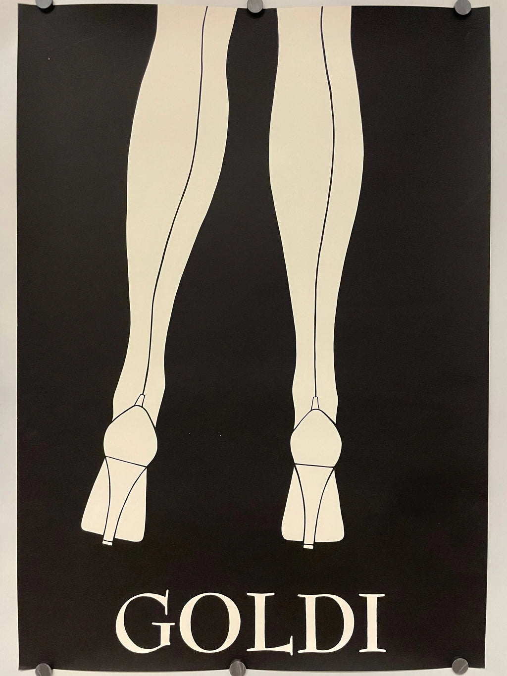 Goldi,vintage fashion poster for women's boutique, c.1970s Happiest Kid Finds