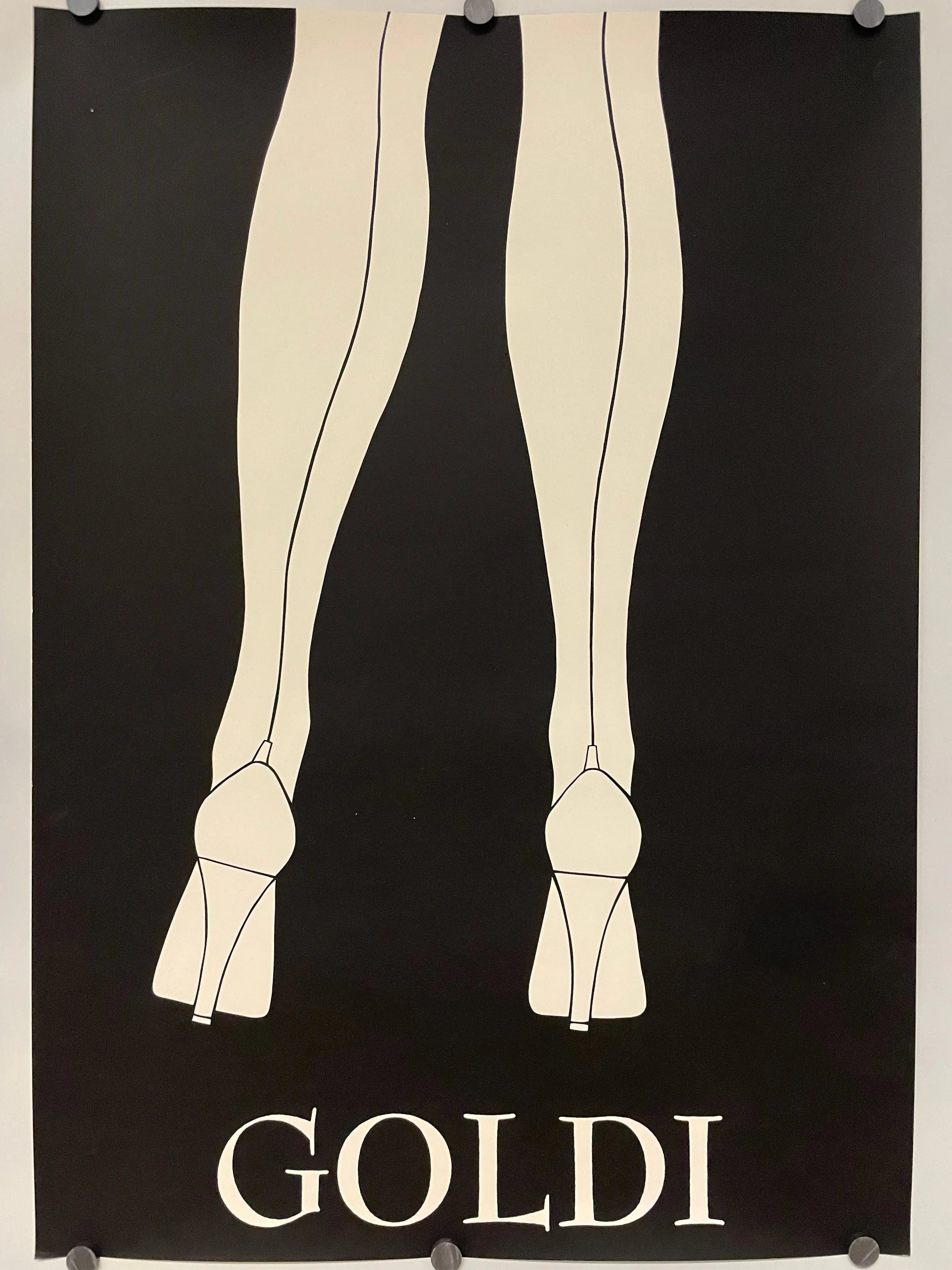 Goldi,vintage fashion poster for women's boutique, c.1970s Happiest Kid Finds