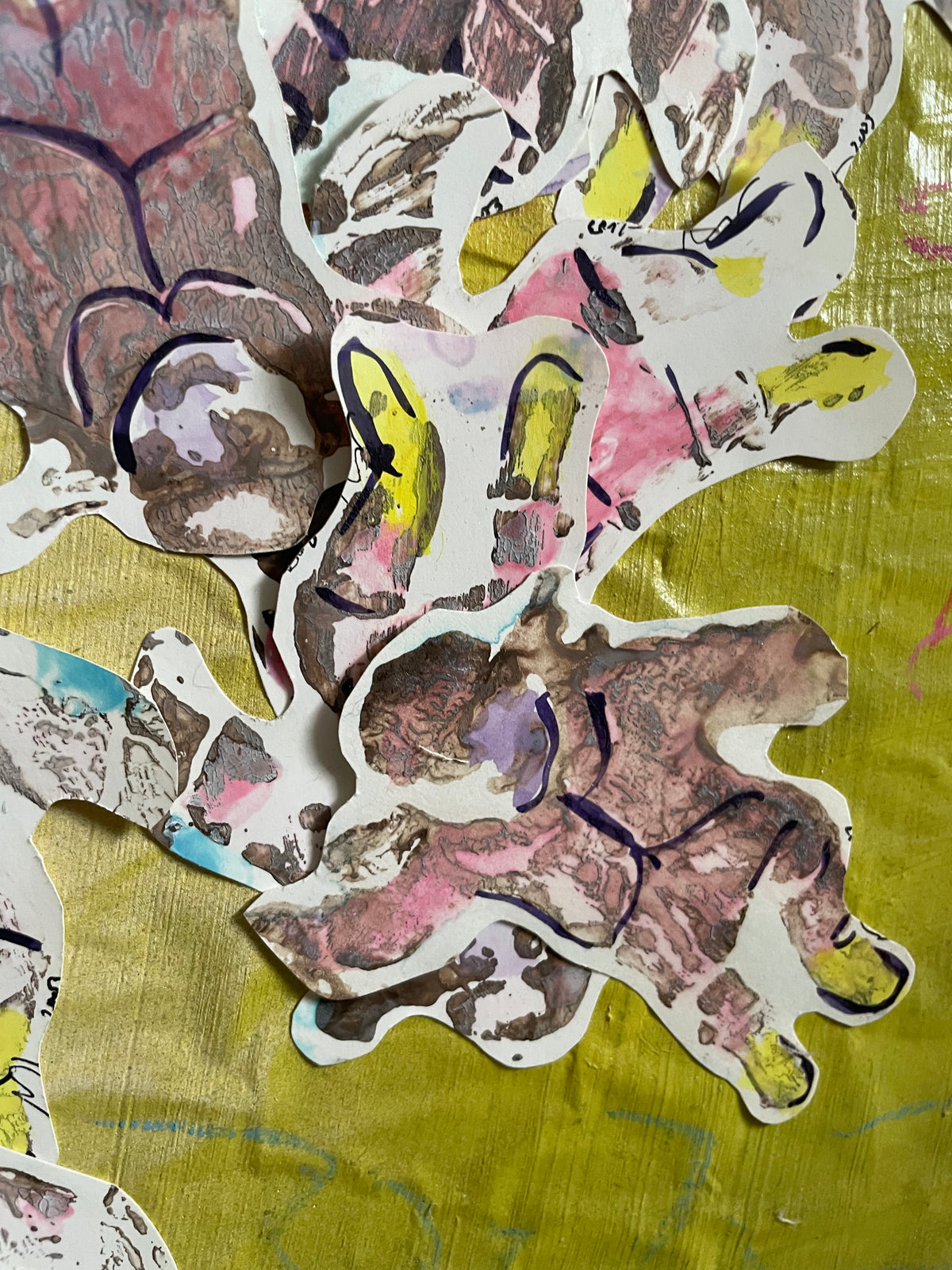 ‘At Play’ Original Mixed Media  (2010) Collage by Milagros Melendez | art restoration vintage poster art gallery