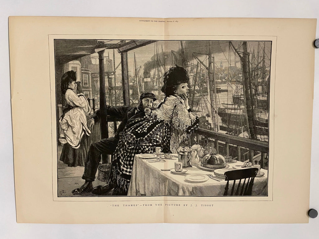 The Thames, antique engraving, supplement for The Graphic publication, 1873 Happiest Kid Finds