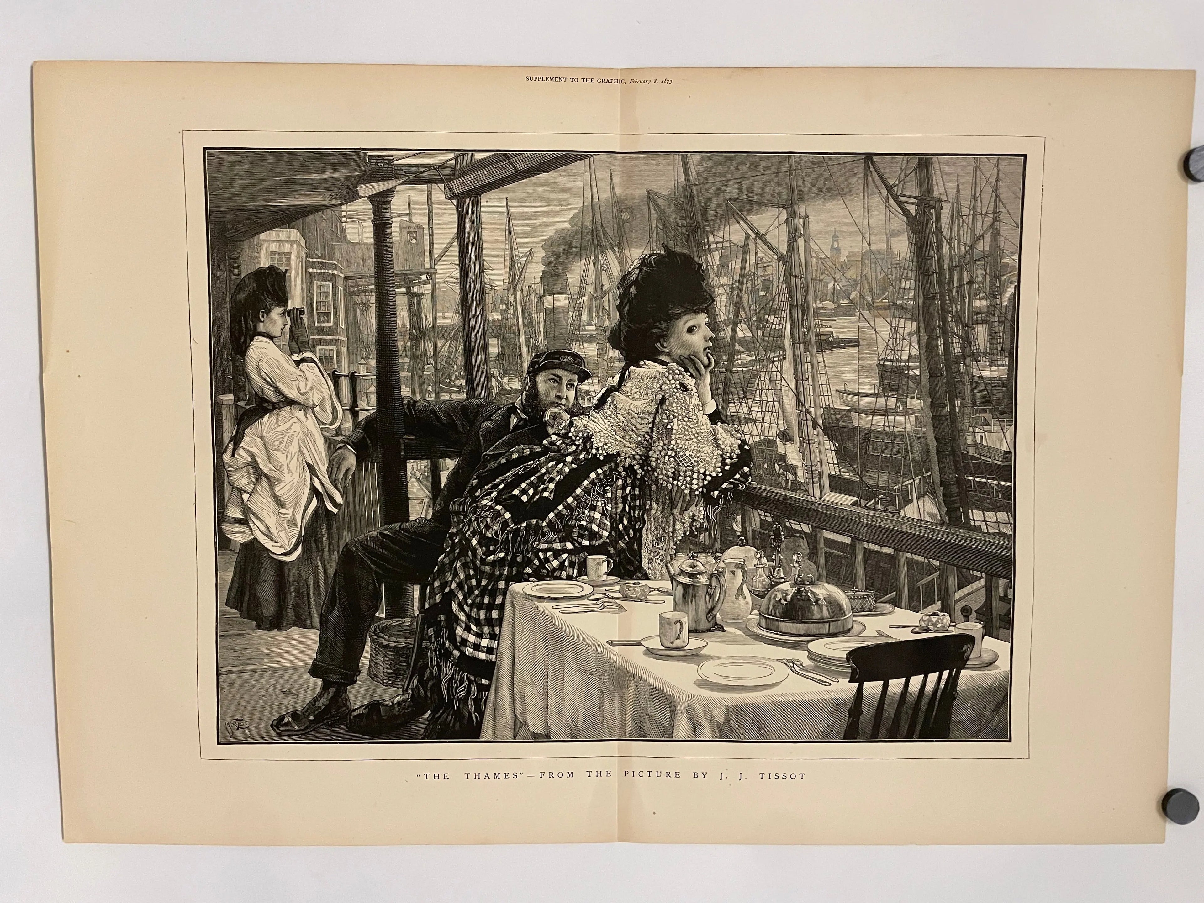 The Thames, antique engraving, supplement for The Graphic publication, 1873 Happiest Kid Finds