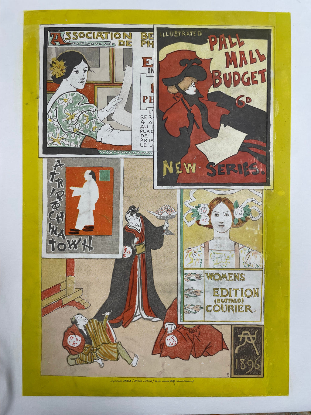 Les Affiches Etrangeres Illustrees back cover for an antique publication, c.1897 Welcome to HAPPIEST KID FINDS ... Discover Unique Vintage Posters, Design and Art Preservation